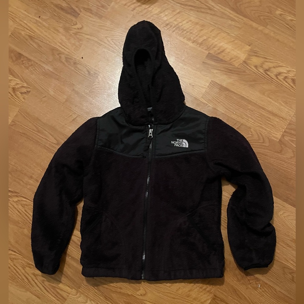 The North Face Hooded Full-Zip Fleece Girls Jacket Size: Small (7-8)
